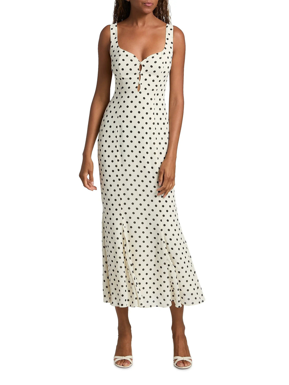 Zara Polka Dot Slim Fit Backless Dress